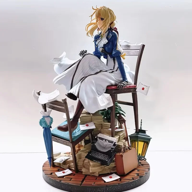 

Violet Evergarden Garage Kit Young Girl Action Figure Purple Ornament Collectible Desktop Decor for Hobby Enthusiasts Model Toy
