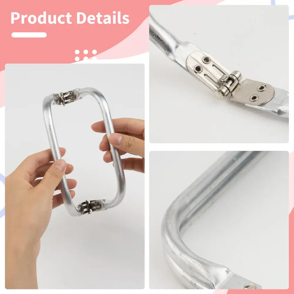 Metal Aluminum Tube Frame Bag Handle Accessories Clutch Bag Parts Bag Frame For Wallet Doctor Purse Frame Aluminum Pipe Clamp