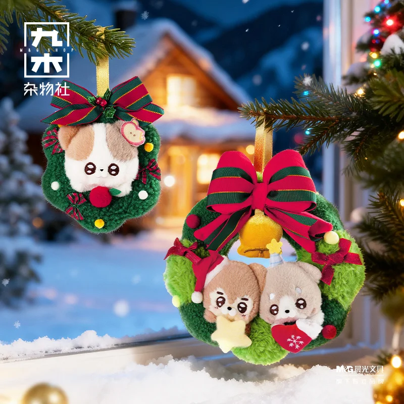 

In-Stock Christmas Wreath Decorations Golden Bow Door Hangers Western-Style Festival Scene Arrangements Birthday Festival Gifts