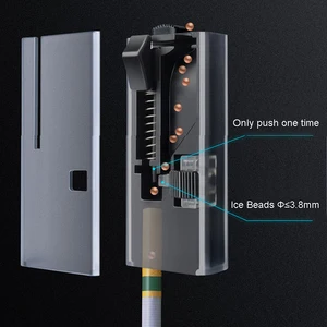 Rauchen tragbare Kapseln, machen Sie es selbst, 1000 Konten mit Druckbox, Drücker, Zigarette, Obst, Menthol, Minze, schwarzes Eis, Explosionsbällchen Hauptverkäufe Zigaretten Mentolat - №3