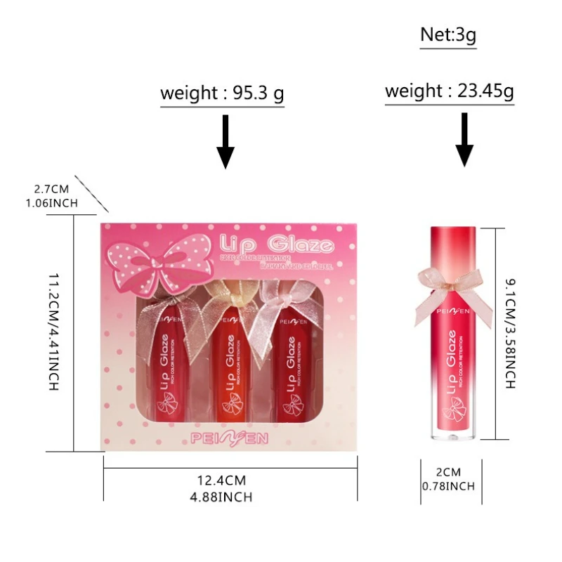 ชุดลิปสีกระจก, กล่องของขวัญลิปกลอสให้ความชุ่มชื้น, ของขวัญน่ารักสำหรับคนอื่น