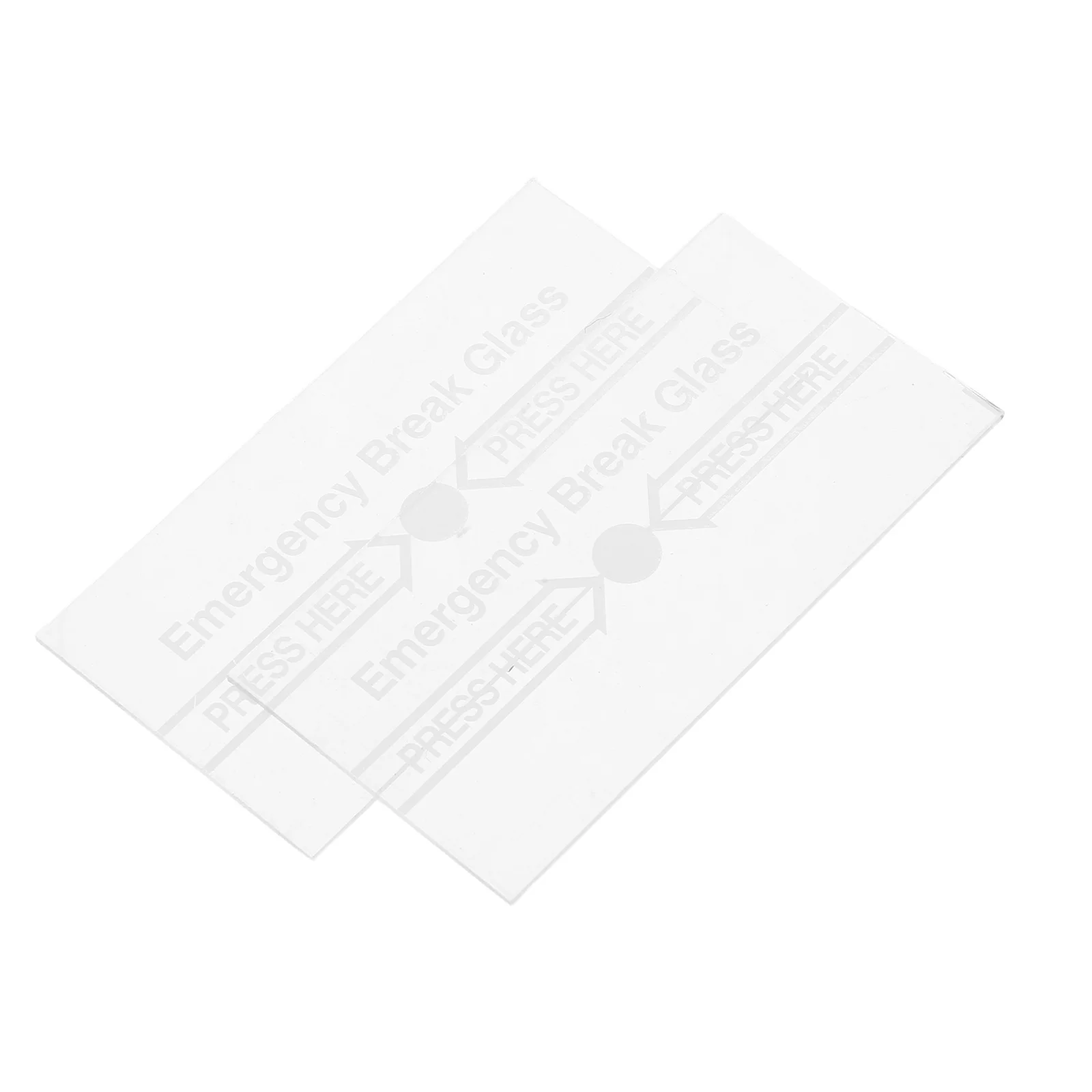 2Pcs Fire Alarm Manual Switch Cover Clear Replacement Glass Break Safety Device Emergency Alarm Panel Fire Safety Glass Piece