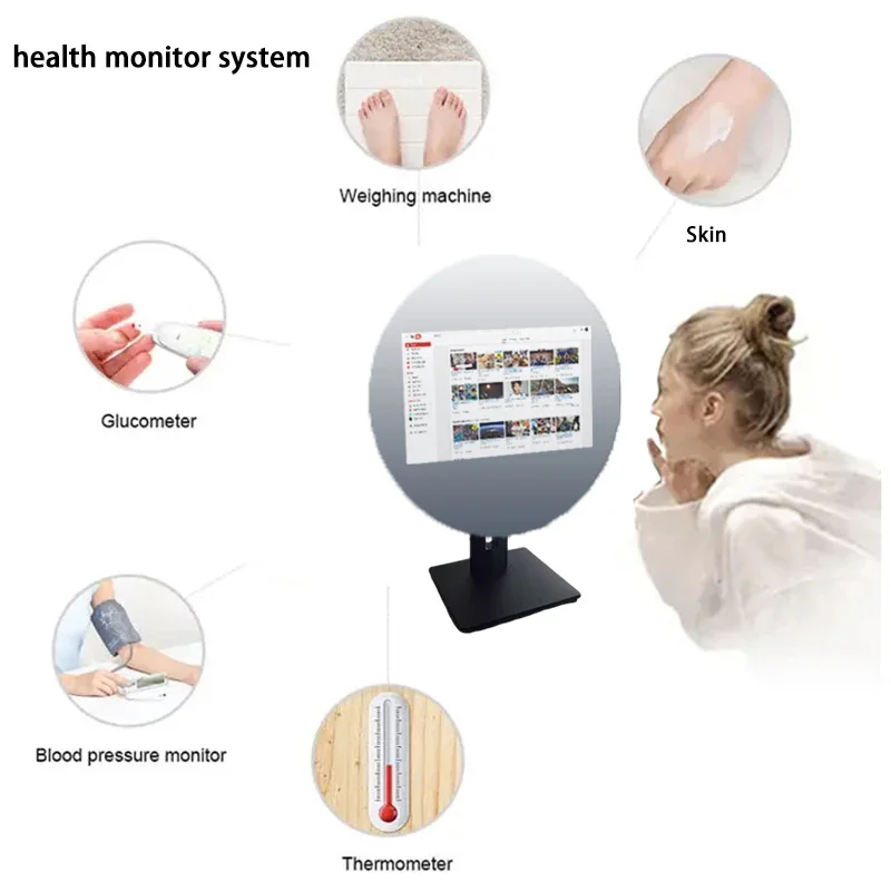 Hot Sale OEM ODM Modern Design Smart Mirror Airplay Lighted Vanity Makeup Mirror with Voice Control Speaker