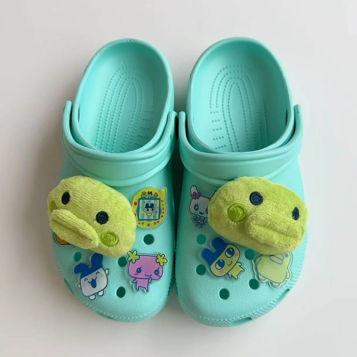 

Tamagotchi Plush Clogs Charms Cartoon Cute Diy Creative Shoe Decor For Clog Sandals Personalized Shoe Buckles Accessories