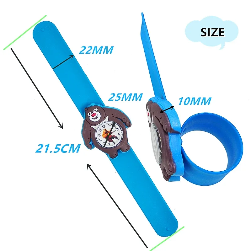 Boys Girls Watches Children Kindergarten Party Gift Toy Digital Electronics Wristwatch Slap Bracelet Clock Cartoon Kids Watches