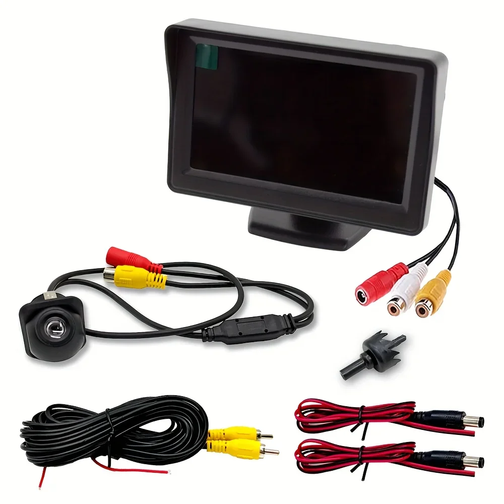 HD Backup Camera & 10.92cm Display Kit for Safer Parking- Night Vision Rearview System, Heat-Resistant for Cars,SUVs,Trucks, RVs