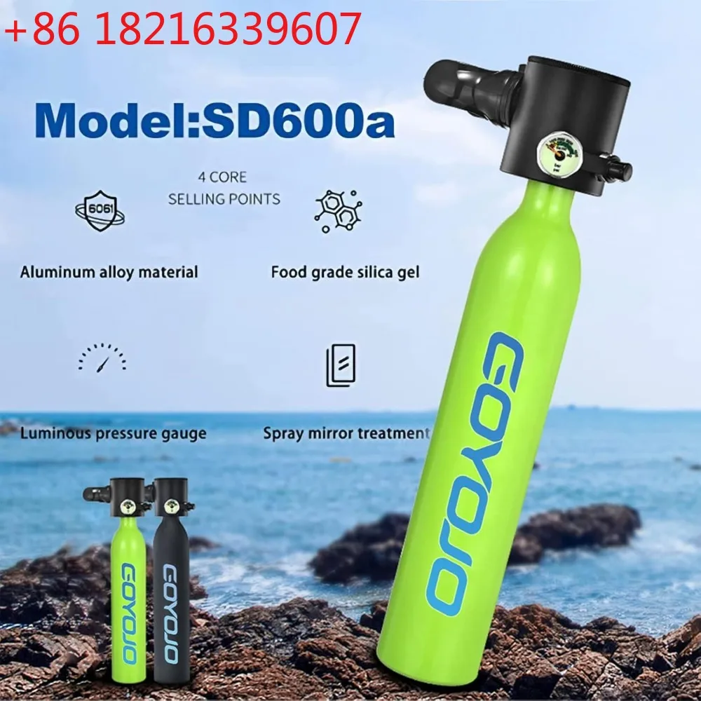 YAO Mini Scuba Tank, 6-12 Minutes Diving Tank, Portable Lung Tank Kits with 3000 PSI Max Pressure 0.5L Small Scuba Diving Tank