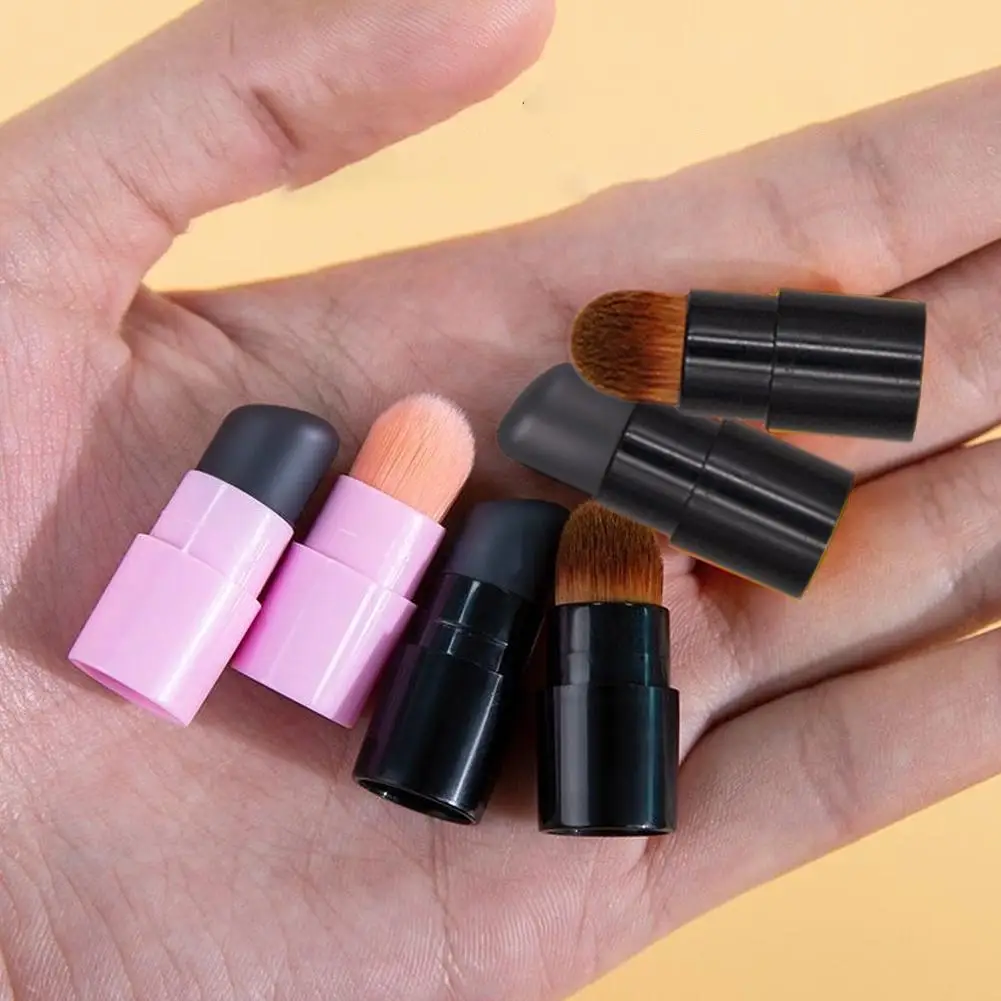 1/2PCS Mini silicone lip brush Angled Concealer Makeup Brush Tool Portable Round Head Lipstick Brush Concealer Brush