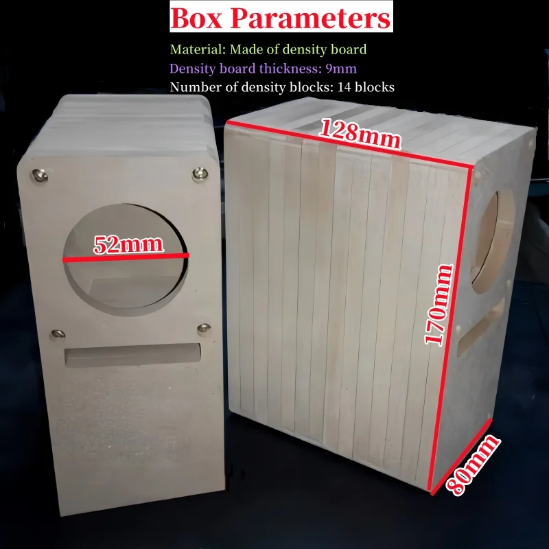 2-inch Maze Speaker Empty Box,Full Range Speaker Box,DIY Wooden Speaker Housing,Car/Home Woofer Box,2Piece Sound Box,Hole 55mm
