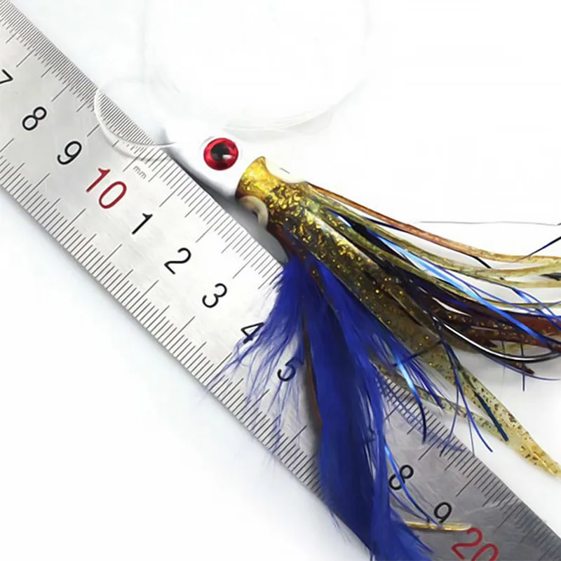 Bazooka 10g/18g/26g/34g Octopus Squid Skirts Fishing Lure Marlin Tuna Dolphin Big Game Saltwater Trolling Resin Head Pesca Bait