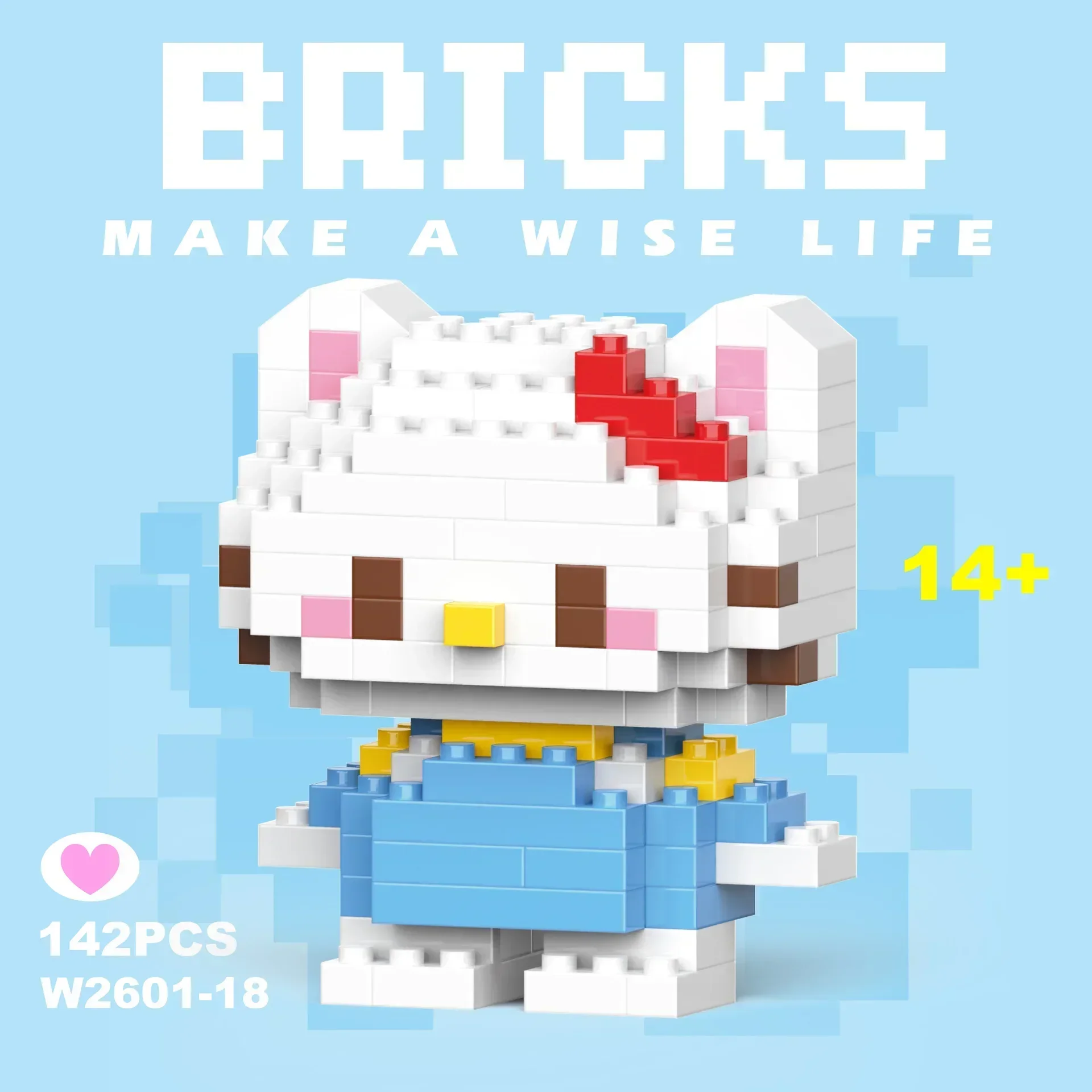 Disney 108 Style Stitch LinaBell Hello Kitty Building Blocks Princess Cartoon Figrues Bricks Children's Assembly Toys Model Gift 18