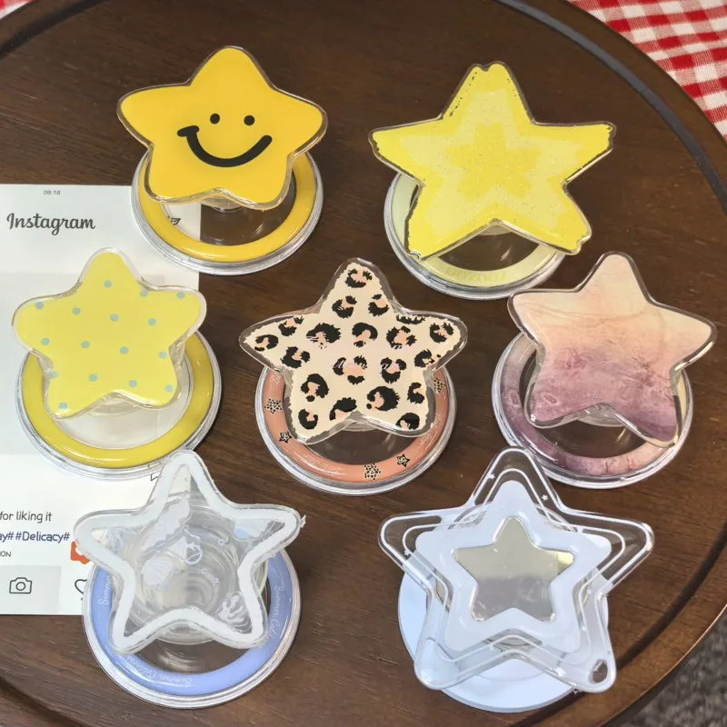 

Корейский хит продаж: милая магнитная подставка-держатель в форме звезды для iPhone 17, 16, 15, 14 ProMax и складных телефонов Samsung. Аксессуары для телефонов.