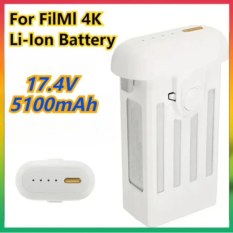 

Aleaivy 5.1Ah for Xiaomi Mi Drone 4K 1080P Version RC FPV Quadcopter Spare Parts 17.4V Lipo Battery for Camera Drone Accessories