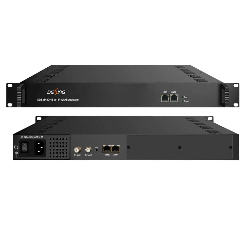 

48 Channel Ip to Dvb-c Modulator Multiplexing Encryption Hotel Cable Front End System IP Qam Modulator IP to RF