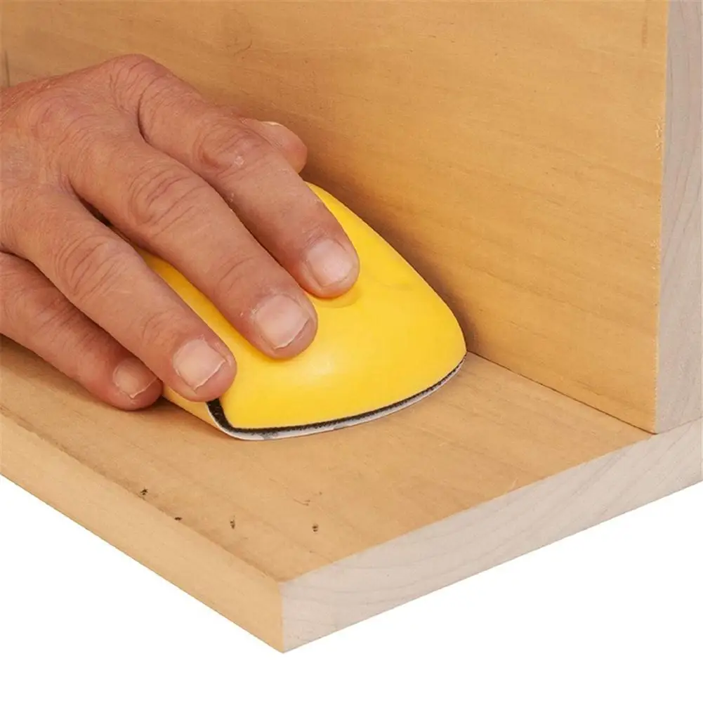 Durable Hand Pad Sanding Blocks  With Hook Loop Base Sandpaper Ergonomically Polishing Pad For Book Cases Cabinets