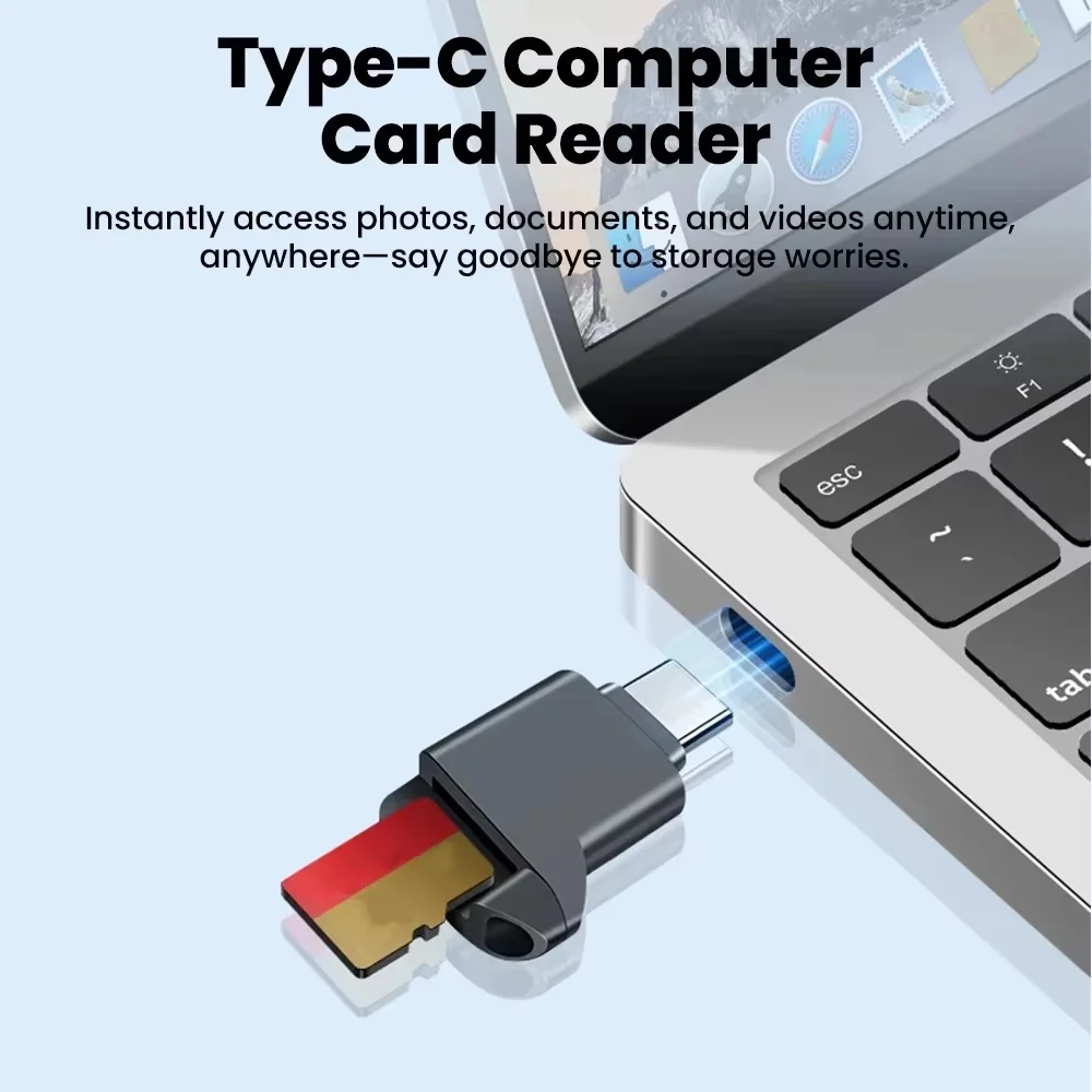 

Type-C 2.0 Mini TF Card Reader External Storage Black Stretch for Memory Stick USB C 2.0 Mini TF Card Reader For Iphone 17 16