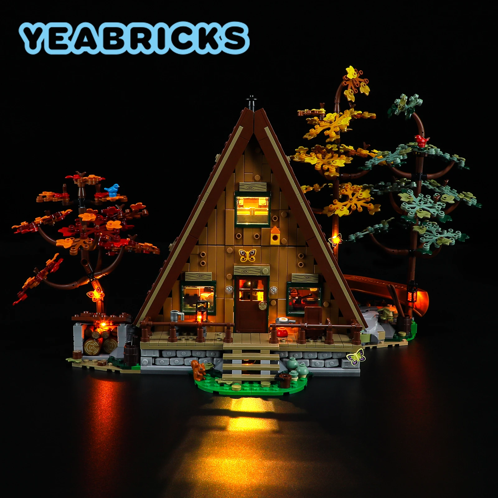 YEABRICKS LED Light Kit for 21338 A-Frame Cabin Building Blocks Set (NOT Include the Model) Toys for Children