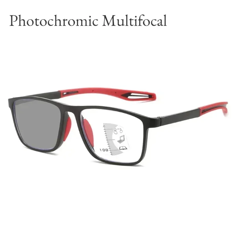 Photochromic TR90 Anti-Blue Light Multifocalแว่นตาอ่านหนังสือใหม่Progressive Near Farแว่นตาผู้ชายผู้หญิงกีฬาแว่นตา