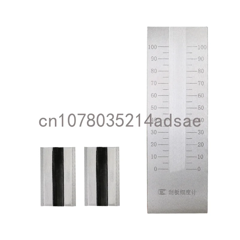 Steel Scraper Fineness Meter Single Slot Double Slot Coating Particle Fineness Plate National Standard QXD Fineness Meter 0-25