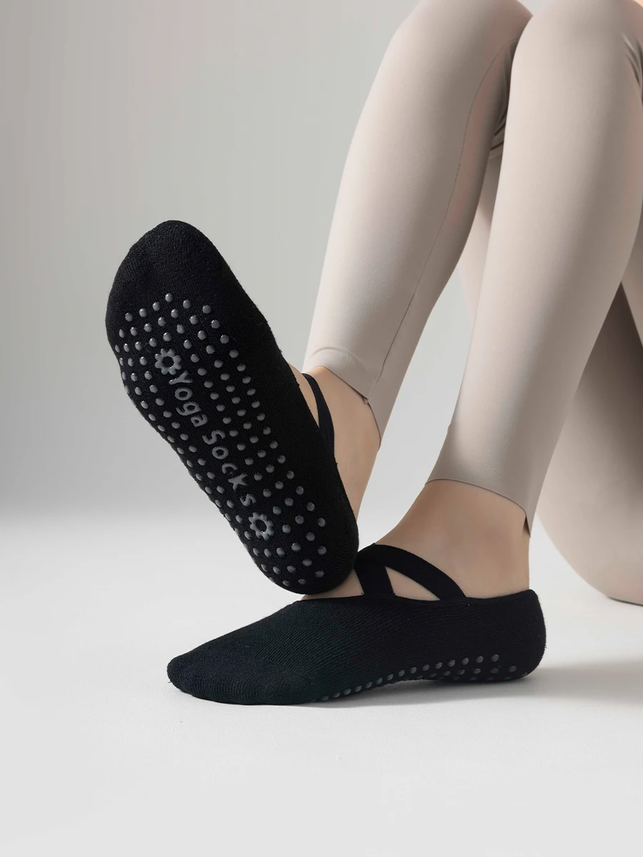 جوارب سميكة أسفل منشفة للنساء ، جوارب اليوغا ، جوارب أرضية التمارين الرياضية ، جوارب بيلاتيس ، 3 أزواج