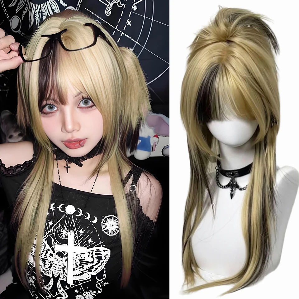 

Girl's Long Hair Wig with Sweet Cool Cosplay Lolita Synthetic wigs For Women Halloween And Christmas New Year Carnival Music