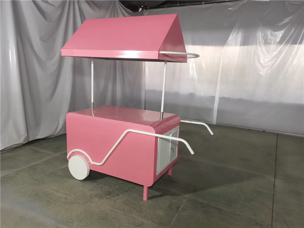 Display Shelf Supermarket Goods Snacks Trolley Mobile Kiosk Small Business Hotdog Food Push Vending Cart