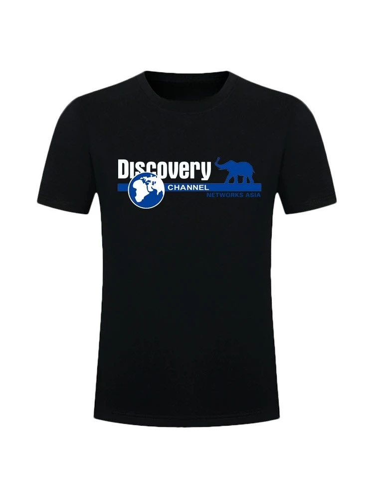 

Discovery Channel Elephant Discovery short-sleeved T-shirt for men and women, pure cotton loose clothing comfortable