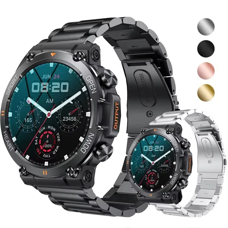 

Ремешок-браслет 18 мм для умных часов BOZLUN B36, ремешки из нержавеющей стали, металлические браслеты Correa, ремни