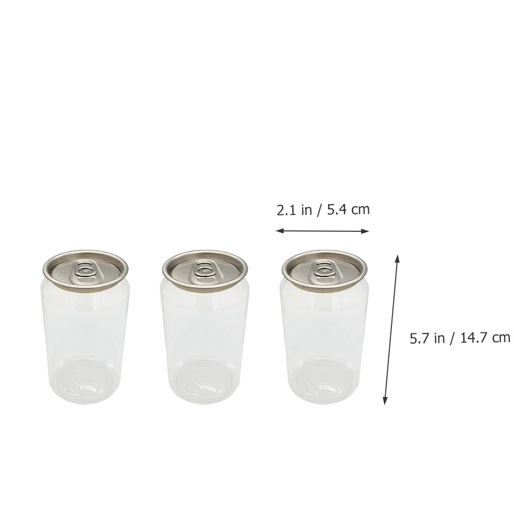 Disposable Ring-Pull Can Beverage Bottles PET Milk Carton Water Bottle Milk Tea Bottles Drinking Packaging Bottles Clear Milk