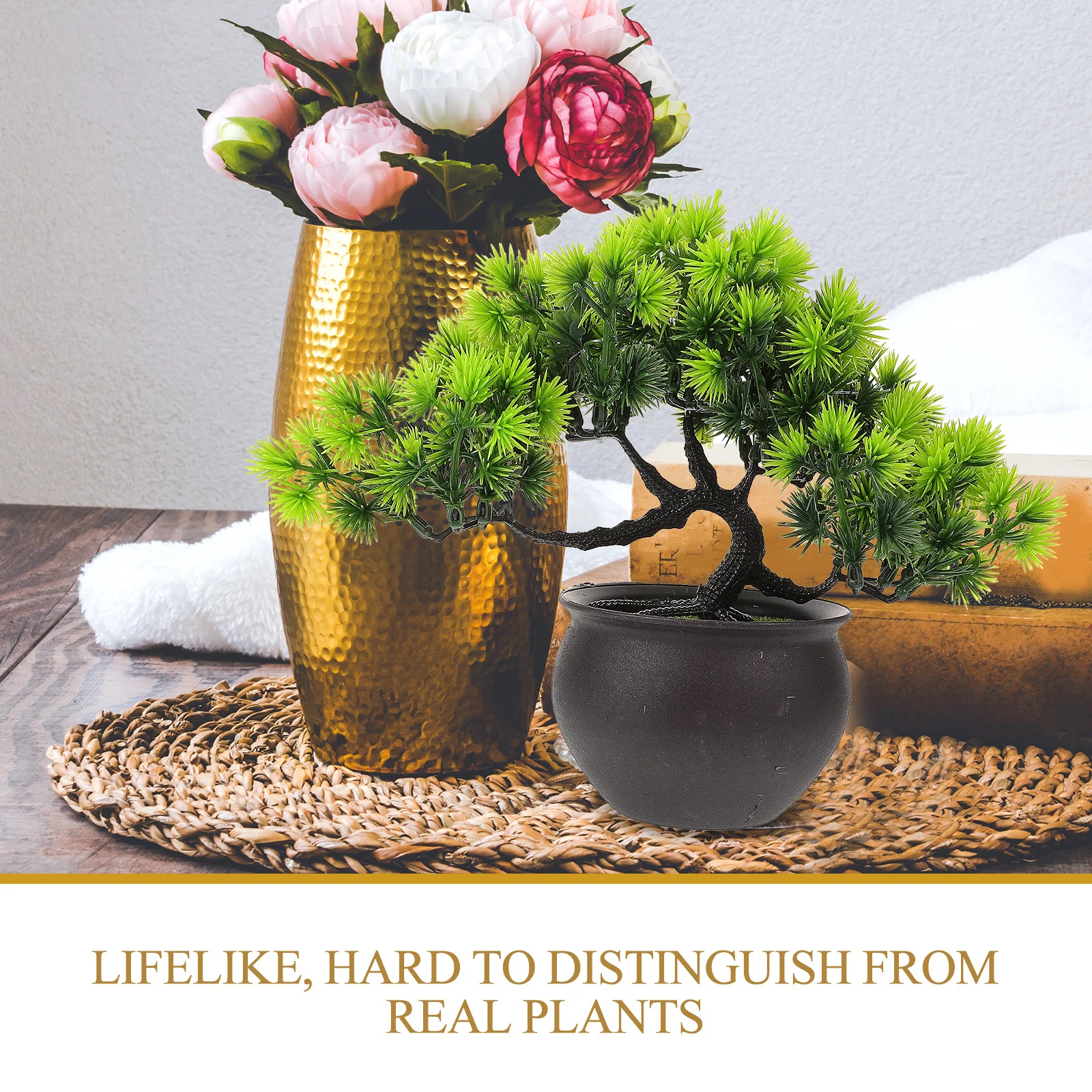 

Artificial Pine Tree In Pot Mini Fake Potted Plant For Indoor Decor Office Bedroom Desktop Faux Plants Ornament