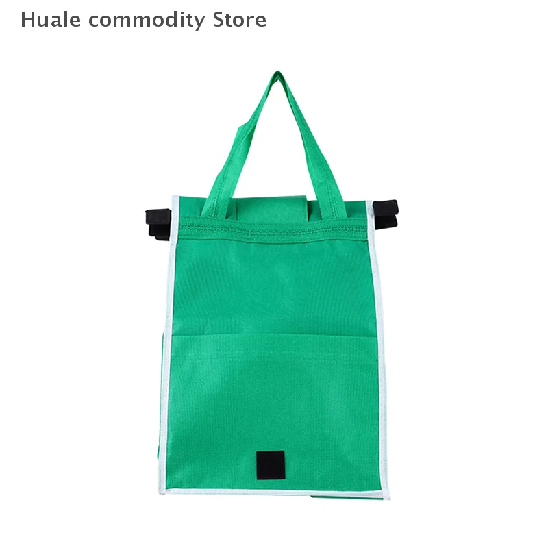 صديقة للبيئة عربة حمل حقيبة تسوق من السوبر ماركت رشاقته عربة أكياس حقائب اليد سعة كبيرة قابلة للطي حقيبة عربة قابلة لإعادة الاستخدام