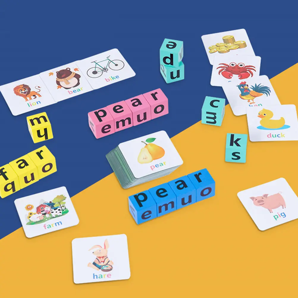 

1Set Spelling Games Letter Matching Alphabet Cognition Education Tool Kids Learning Plaything Word Cards