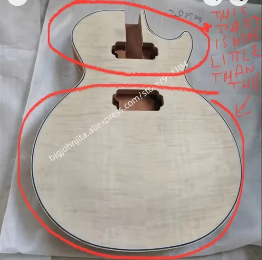 Customized Semi Hollow Electric Guitar Mahogany Body, Tiger stripes Flame Maple Veneer top body,HH Route For LP Guitar