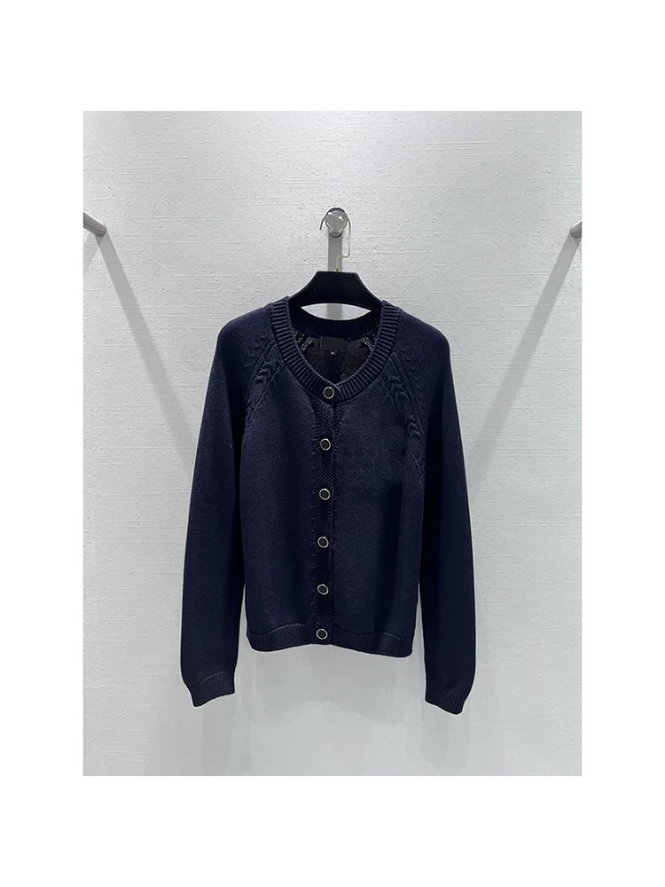 

Весенне-осенний модный фиолетовый шерстяной вязаный кардиган в стиле ретро для женщин, свободный однобортный свитер с v-образным вырезом и длинными рукавами