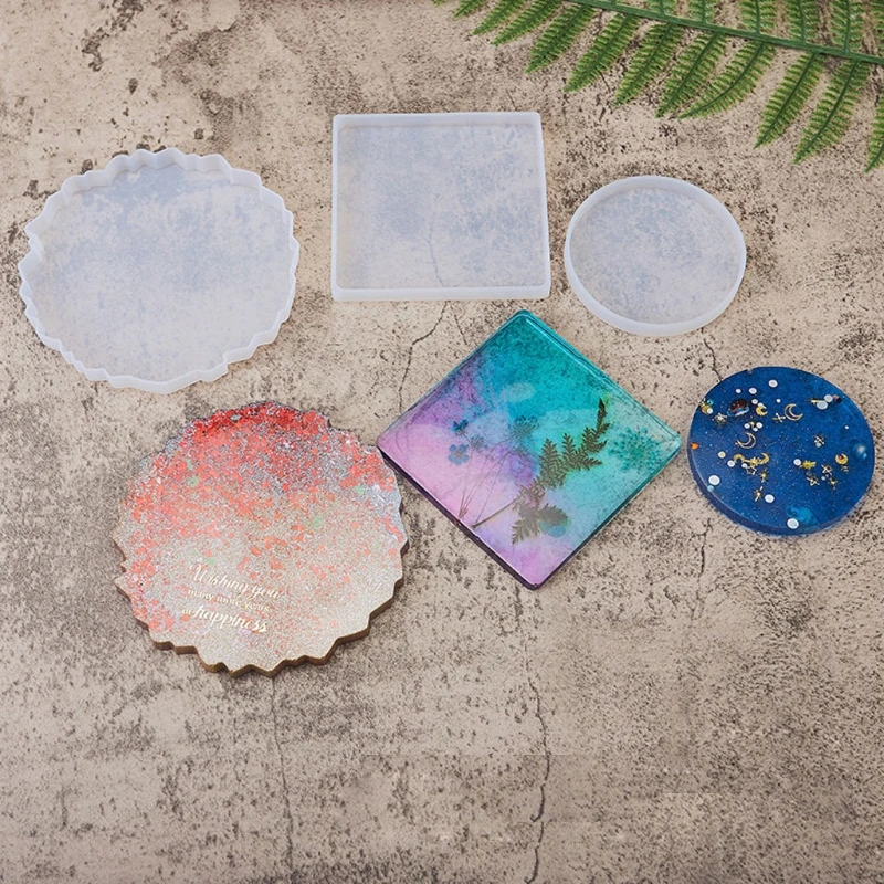 

Silicone Jewelry Tray Epoxy Resin Casting Mould Glass Teapot Mat Tray Molds