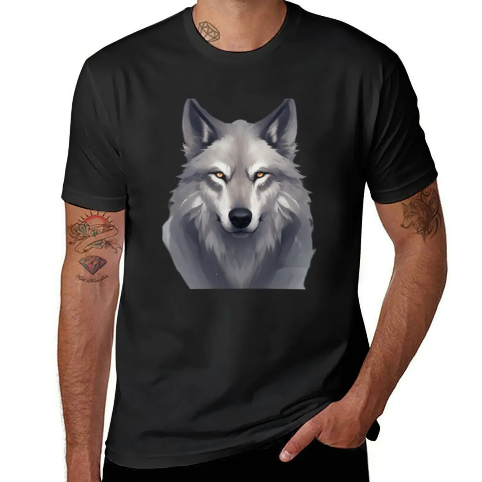 

Wolf T-Shirt shirts graphic tees summer tops sweat Short sleeve tee men