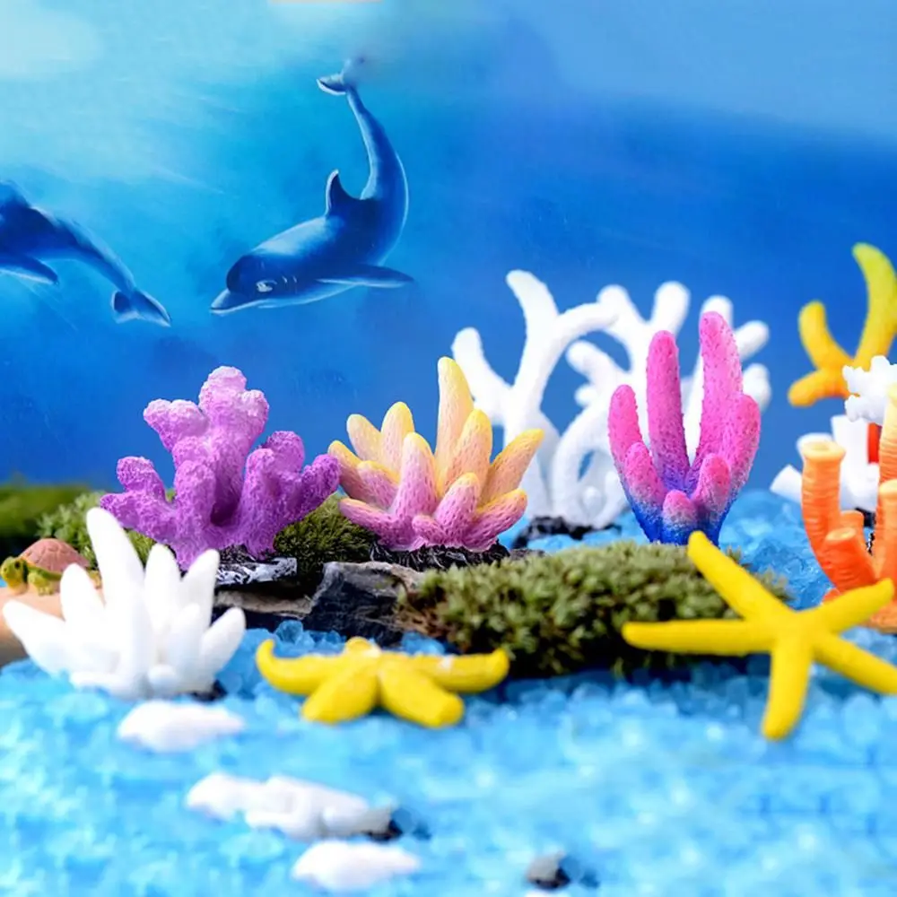 Desktop Adornment Aquarium Decor Fish Tank Ornaments Artificial Coral Simulation Starfish Resin Reef Rock Landscape Making