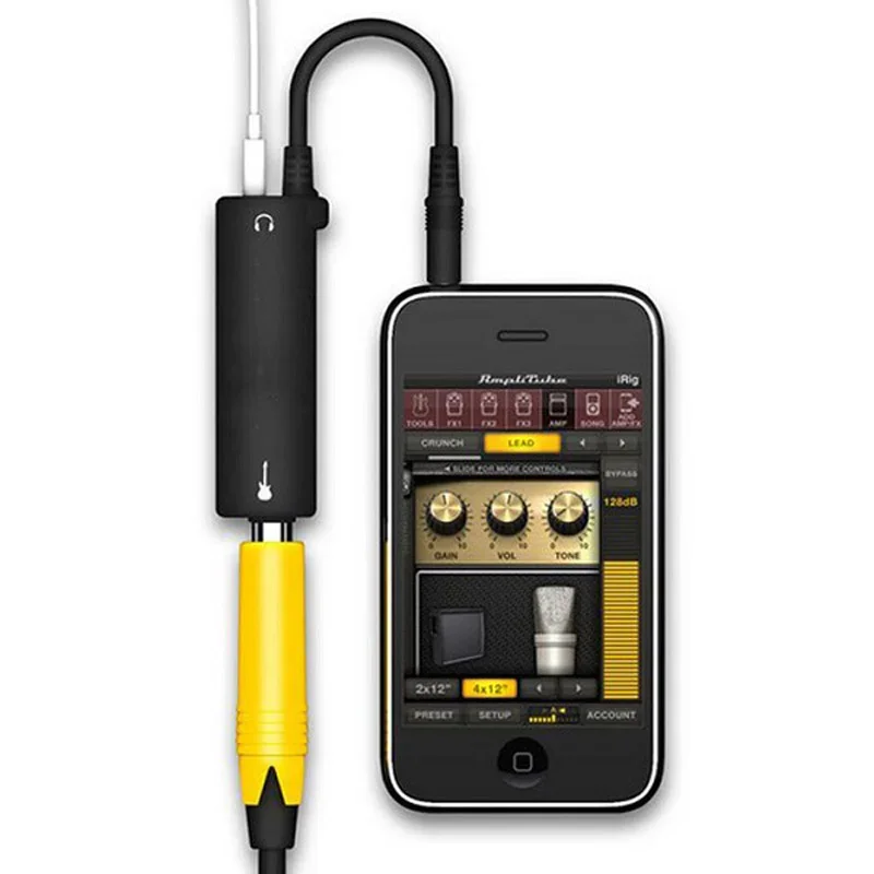 Rig gitara Audio interfejs kabel AMP wzmacniacz efekty pedał Adapter Tuner System konwerter dla IPhone IPad IPod