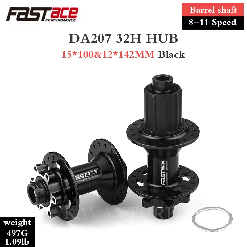 

Fastace MTB Hub DA207 32 Holes Front Rear Cube Mountain Bike 32H Cubes 8/9/10/11/12S Bicycle HG Standard for Shimano M4100 M5100