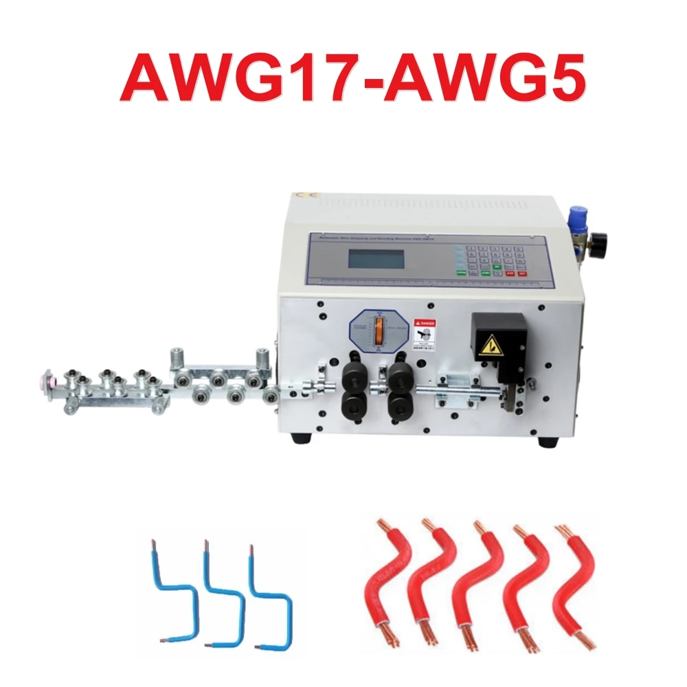 SWT508-ZW16 4-Roller Computer Automatic Wire Stripping And Bending Machine for 1-16mm2 AWG17-AWG5 Metal Striping