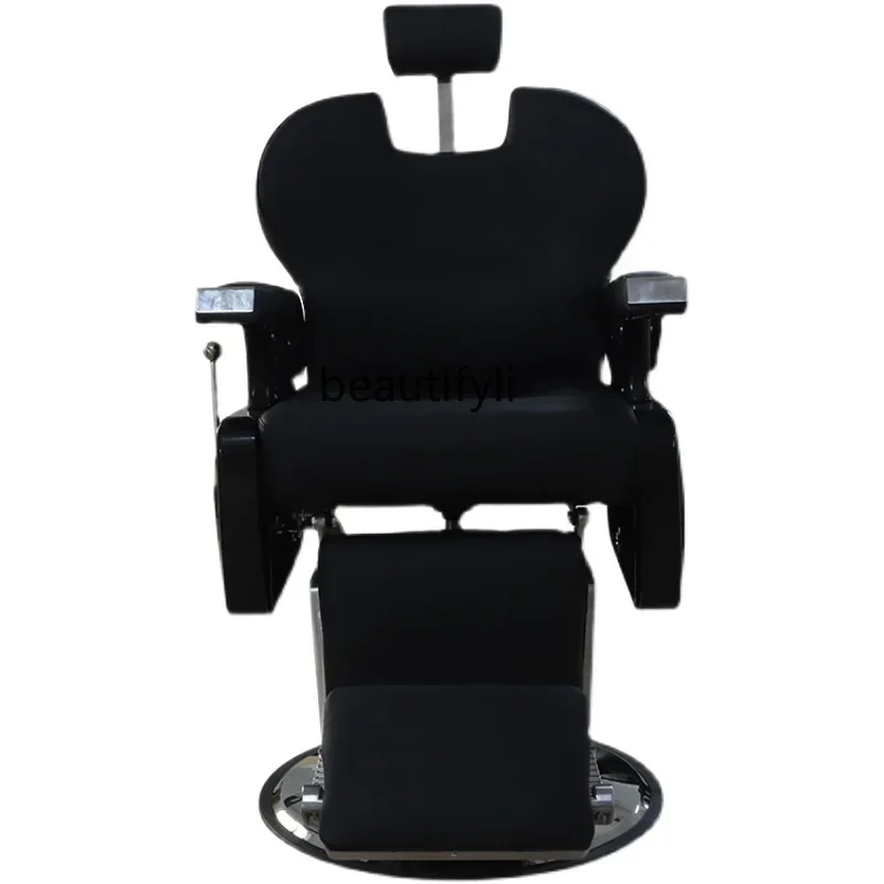 Barber Shop Chair Hair Salon Hair Cutting Chair Lifting Seat Can Be Put down Hot Dyeing Barber Chair