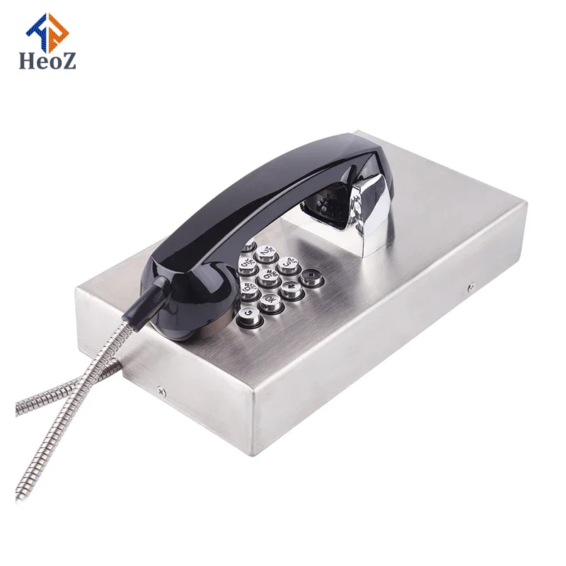 هاتف متين وعرة SUS316 جهاز تثبيت الهاتف العام هاتف السجن لمكالمات القنيمة