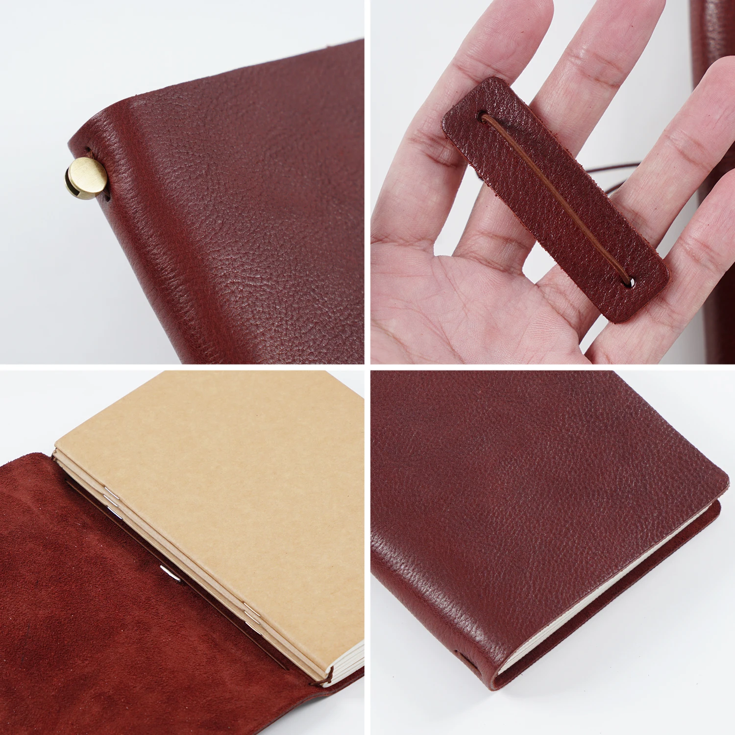 Moterm Compact Series A5 Notatnik podróżniczy Pełnoziarnista skóra garbowana roślinnie Organizer Pamiętnik Szkicownik Planner — zdjęcie produktu 3