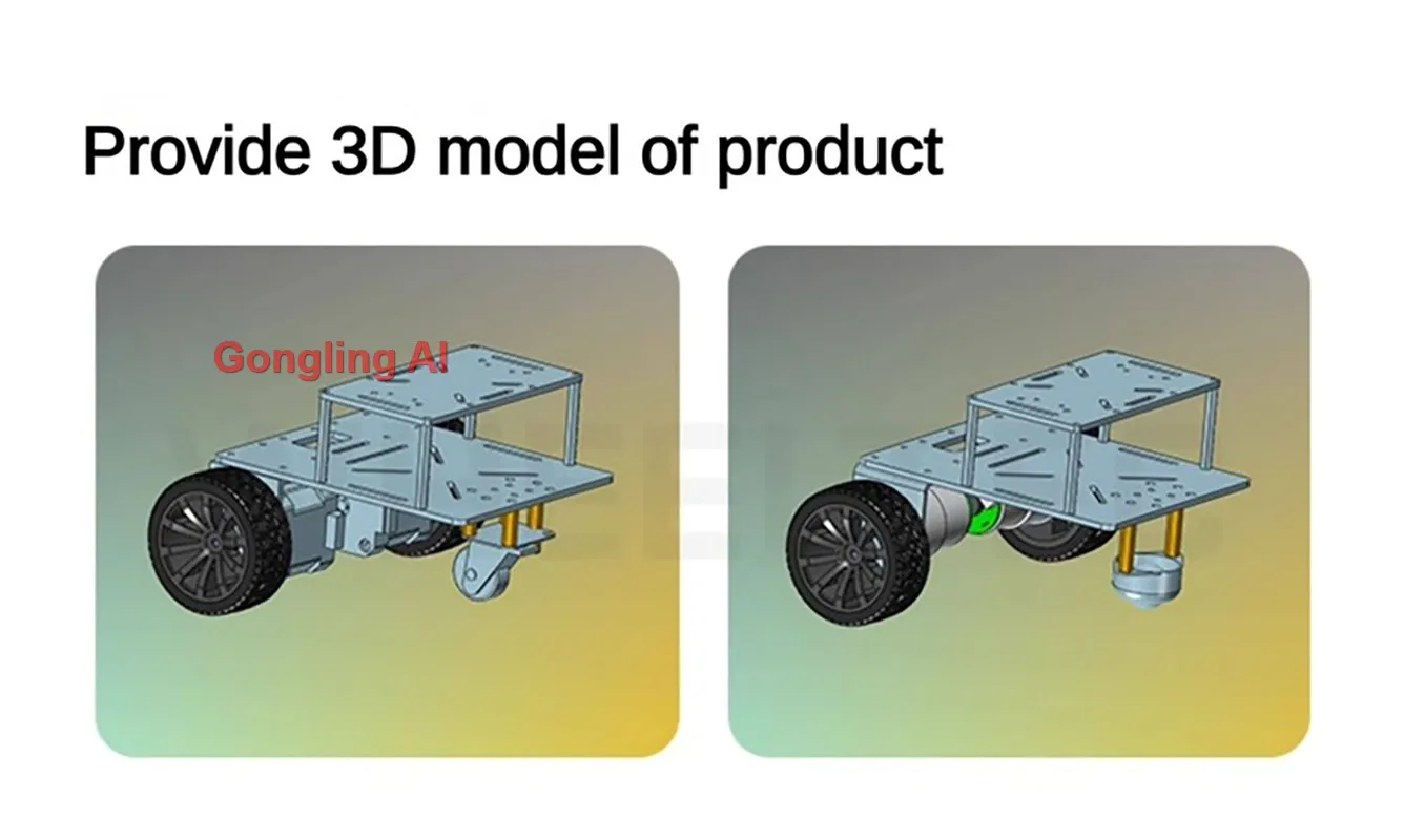 2WD 3WD Robotauto met DC-motor of stappenmotor voor snelheidsmeting, lijnvolging, RC-auto met lagerchassis, programmeerbare robot