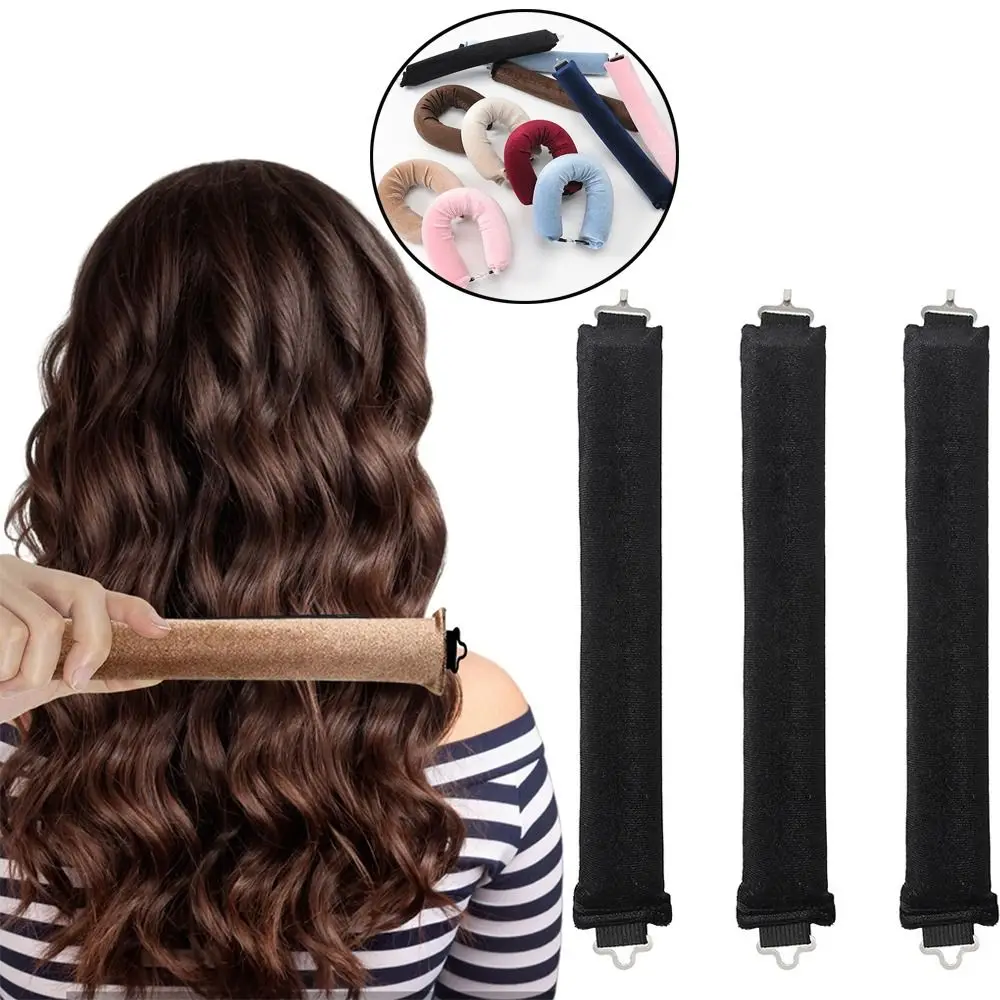 Sponge Curling Lazy Heatless Curling Rod Head Hair Curler Big Wave Hair Rollers Plush Bouncy Curling Hair Non-Heat Curling Irons