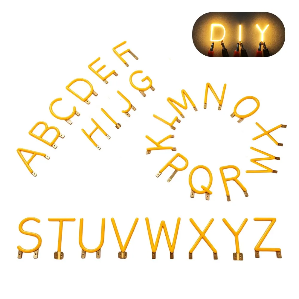 26 English Letter COB LED Filament Light Free Combination of Letters DC3V Edison Holiday Party Indoor Decoration DIY 1 Pcs