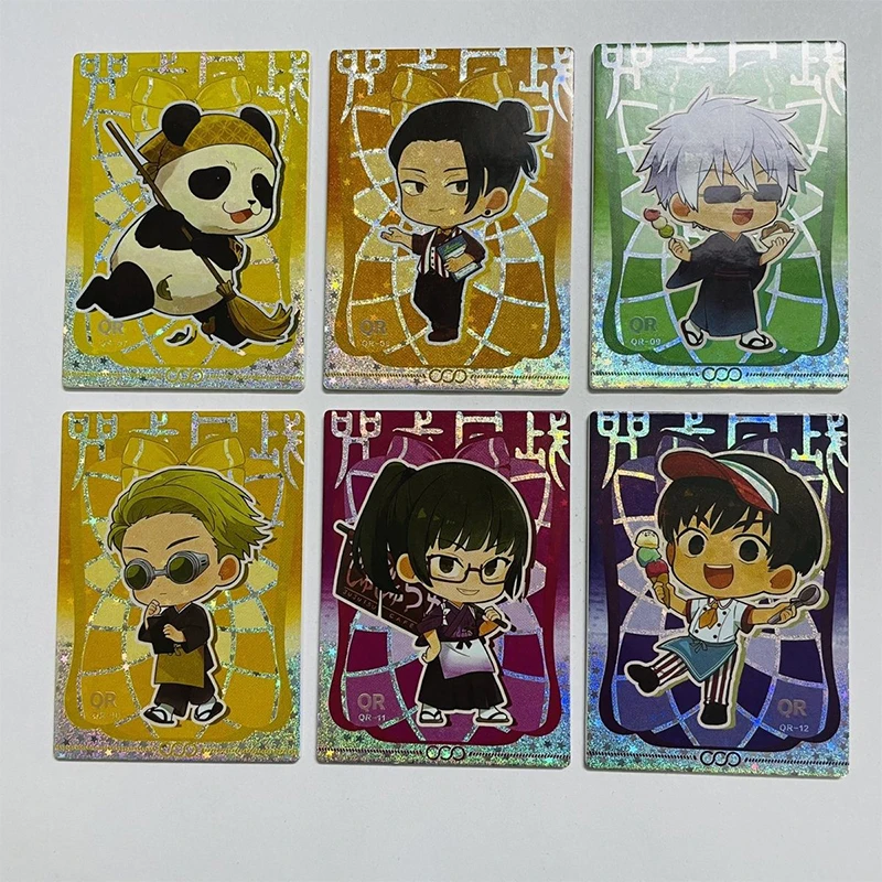 Anime Jujutsu Kaisen QR Cards Geto Suguru Fushiguro Megumi Gojo Satoru Collection Cards Christmas Birthday Gifts Children's Toys