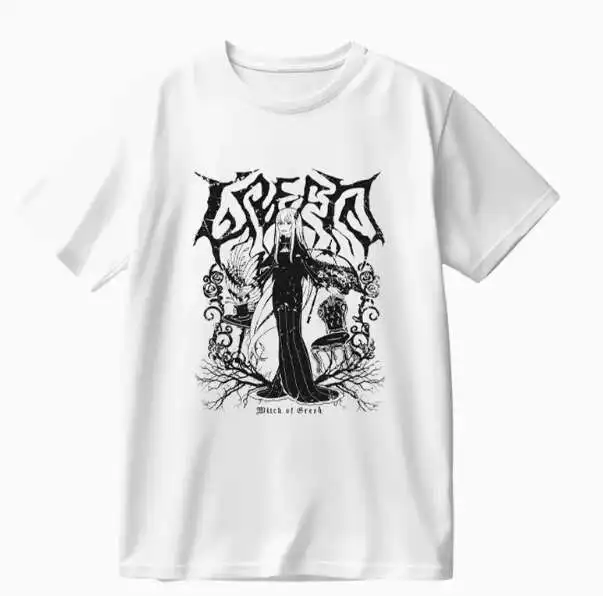 Anime Re:Life In A Different World From Zero Echidna Short Sleeve T-Shirt Summer Cosplay Costume Casual Student Loose Tops anime