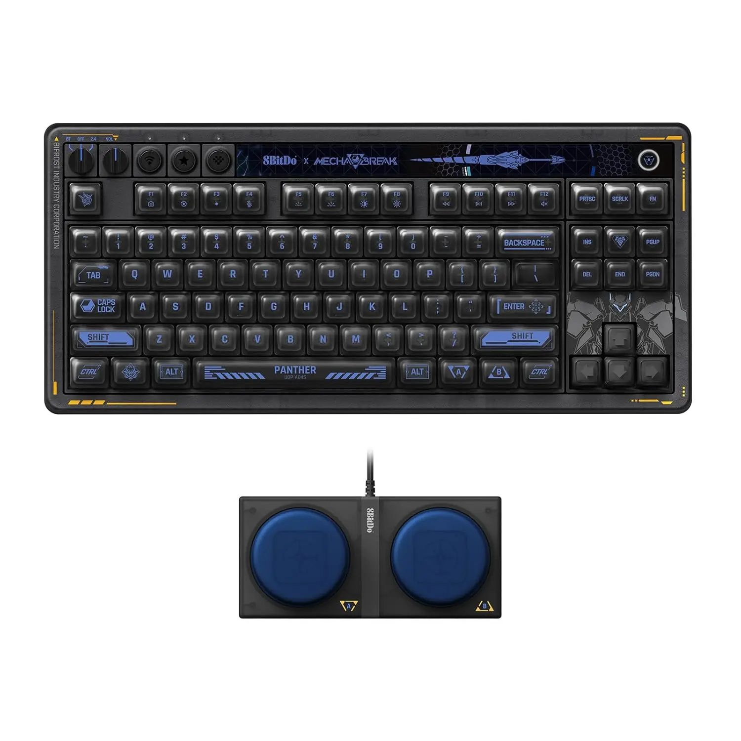 Retro 87 Mechanical Keyboard with Hot-Swappable Switches, RGB Backlight, Wireless Connectivity for Windows and Android