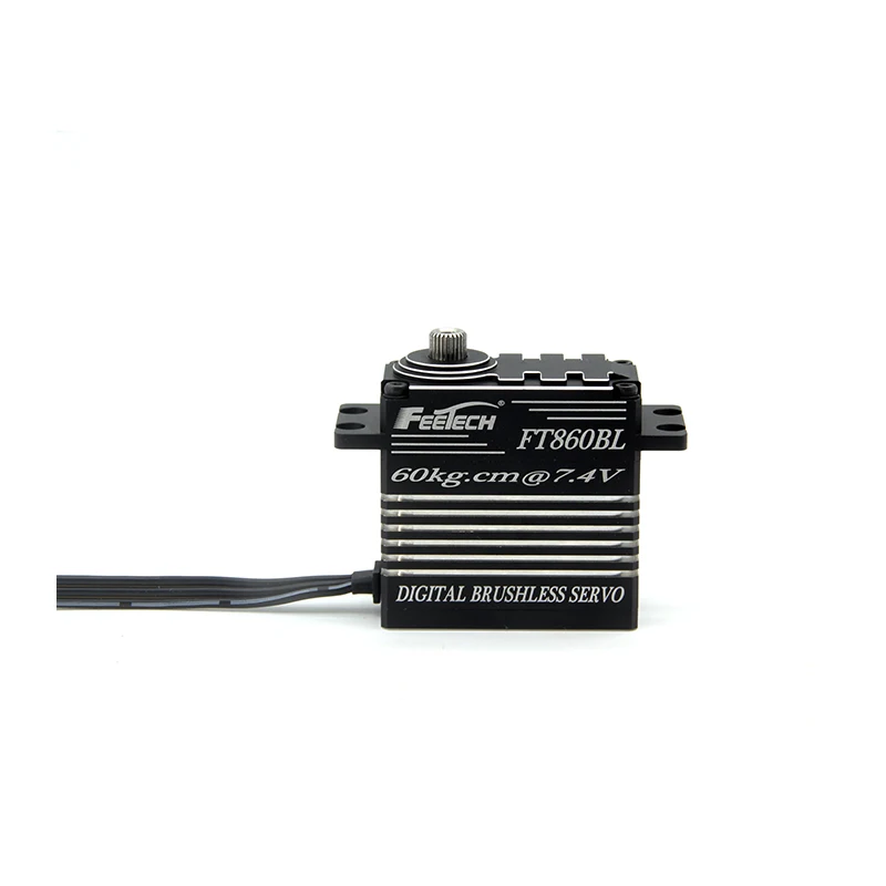 7.4V 60kg Steel Gear 180° Full Alloy Case Brushless Servo Large Scale Heavy Duty 60kg Torque Digital 7.4V High Voltage KST Hitec